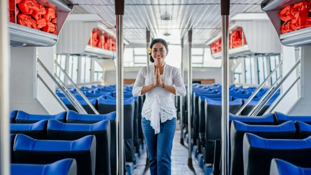 Complete range of services by Axe Stone Fast Cruise including Fast Boat Ticket Only from Sanur to Nusa Penida, all-inclusive Nusa Penida West and East Tours visiting Kelingking Beach and Diamond Beach, and Private Hotel Transfer with air-conditioned vehicle from Kuta, Seminyak, Nusa Dua, and Ubud areas to Sanur Harbour.